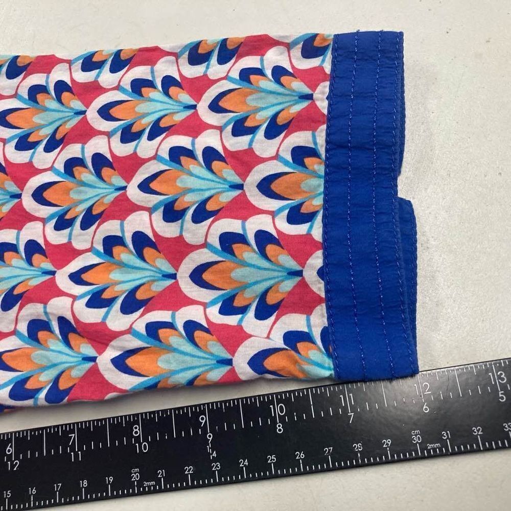 Talbots Multicolored Peacock Print Tunic Top Blou… - image 5